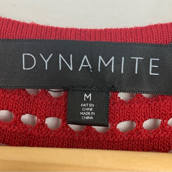 Dynamite Red Knit Fit & Flare Dress - Picture 7 of 10